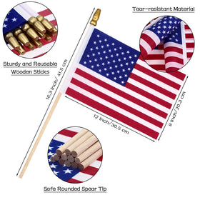 Shimeyao flag with wooden pole and gold spear tip for sturdy grip
