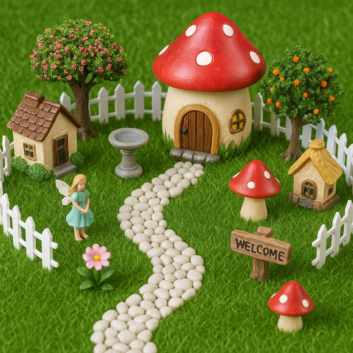 Shindel dollhouse grass decor 6x6 perfect for enchanting scenes and terrariums
