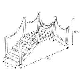 Shine Company 4963N natural finish cedar garden bridge ready for DIY customization