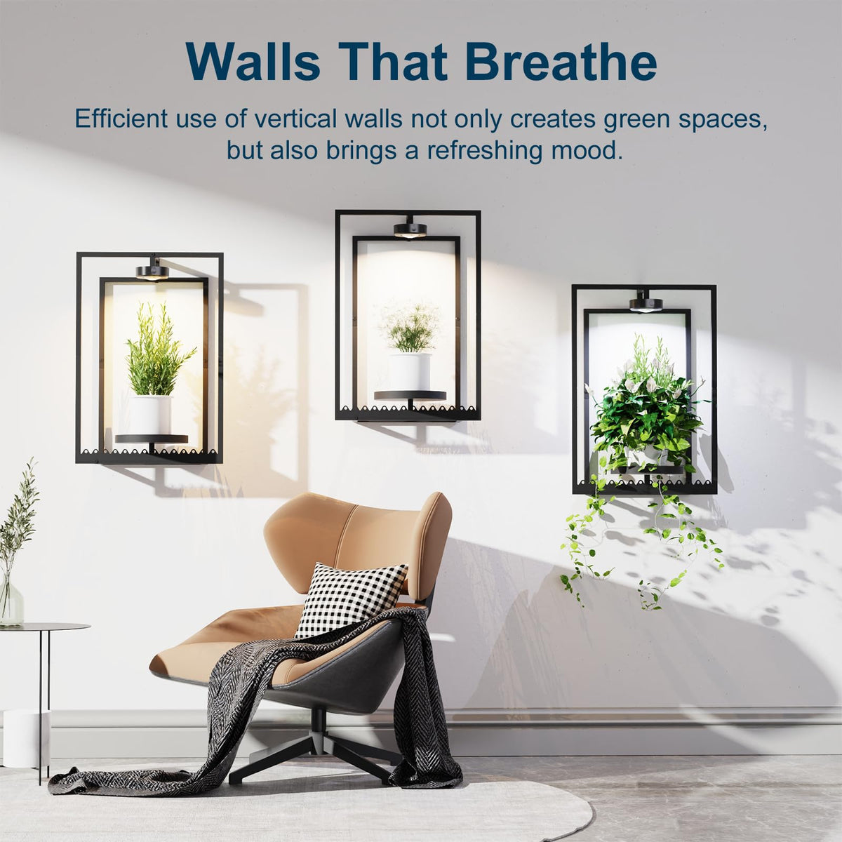Shineled space-saving design shown in a compact living corner.