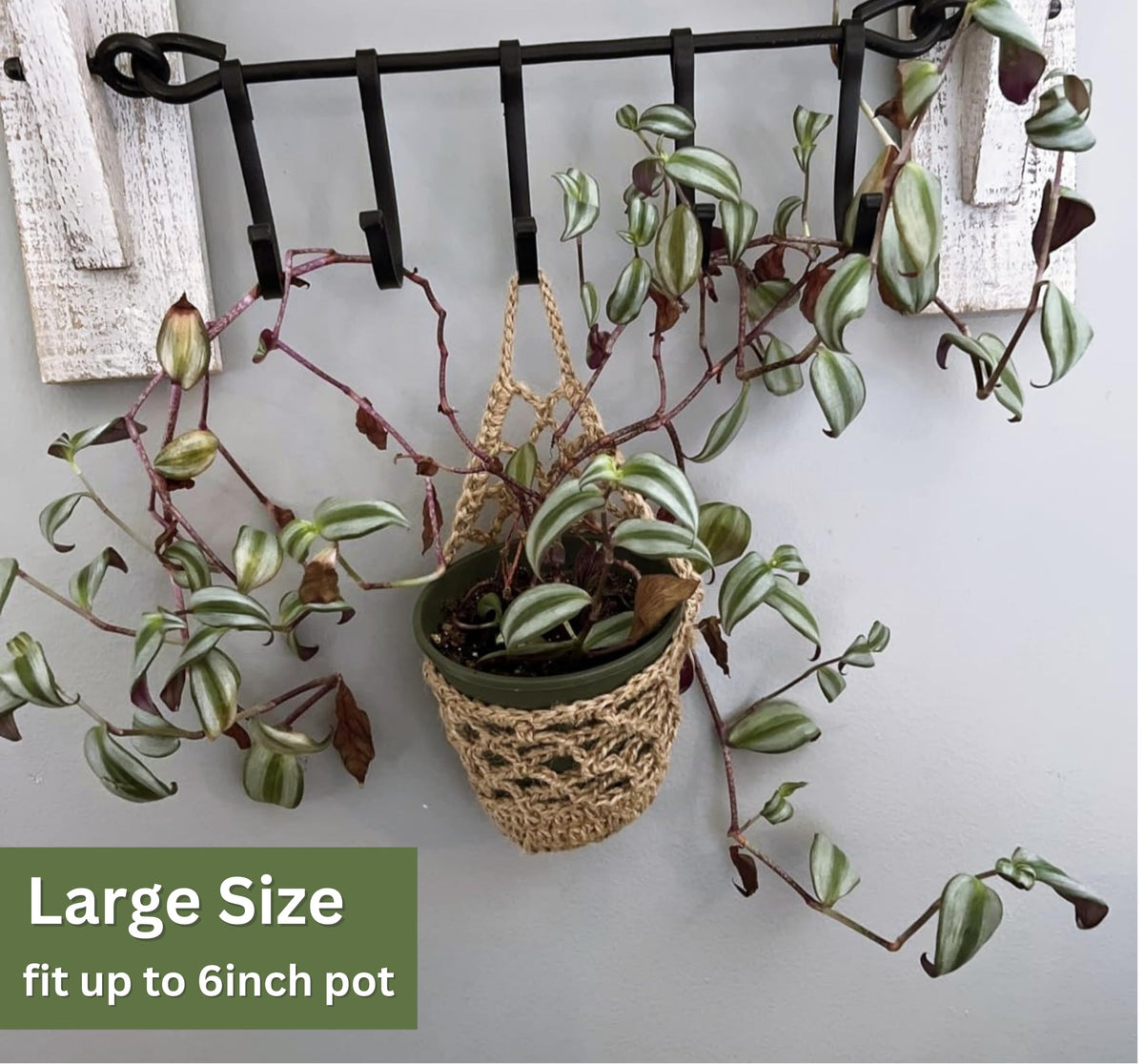 Shineloha durable 4mm cord ensures sturdy wall planter construction