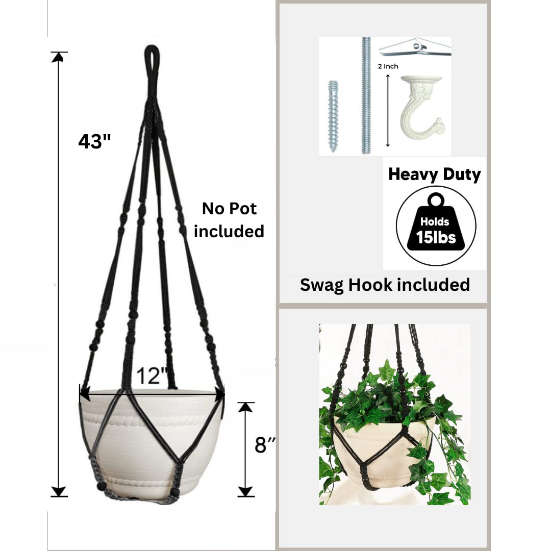 Shineloha handmade macrame pattern adds texture and boho charm.