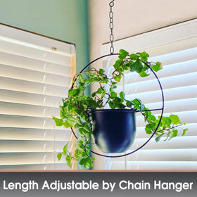Shineloha hanging planter adjustable chain for customizable height.