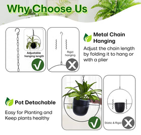 Shineloha hanging planter durable iron construction built to last.