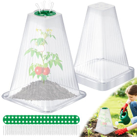 ShineSirius 20-pack garden cloches top view protecting plants with adjustable ventilation