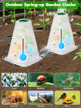 ShineSirius easy-install ground stakes keep cloches secure