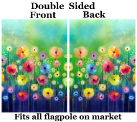 ShineSnow double-sided pattern flag visible from both sides for outdoor display.