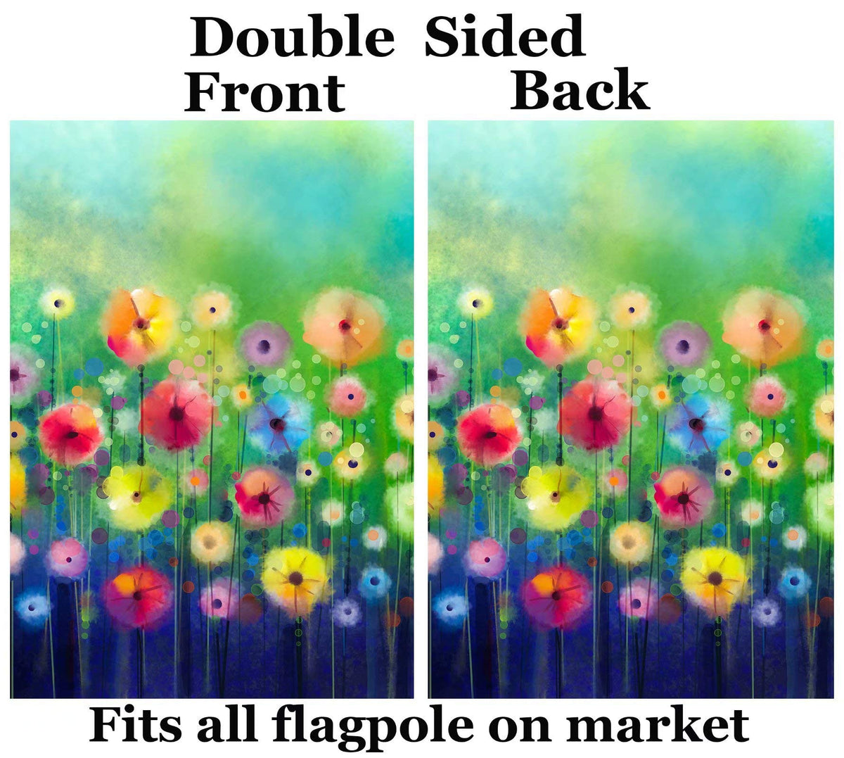 ShineSnow watercolor spring-summer floral flag boosts curb appeal