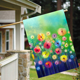 ShineSnow welcome garden flag adds charm to patios with polyester fabric.