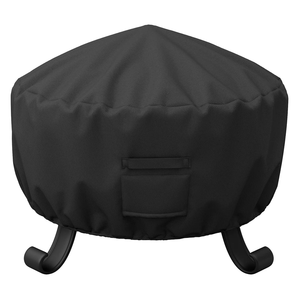 SHINESTAR 36in fire pit cover top view protects outdoor pits from rain and debris
