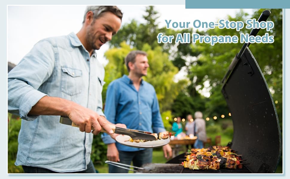 SHINESTAR compatible with large propane tanks for longer sessions.