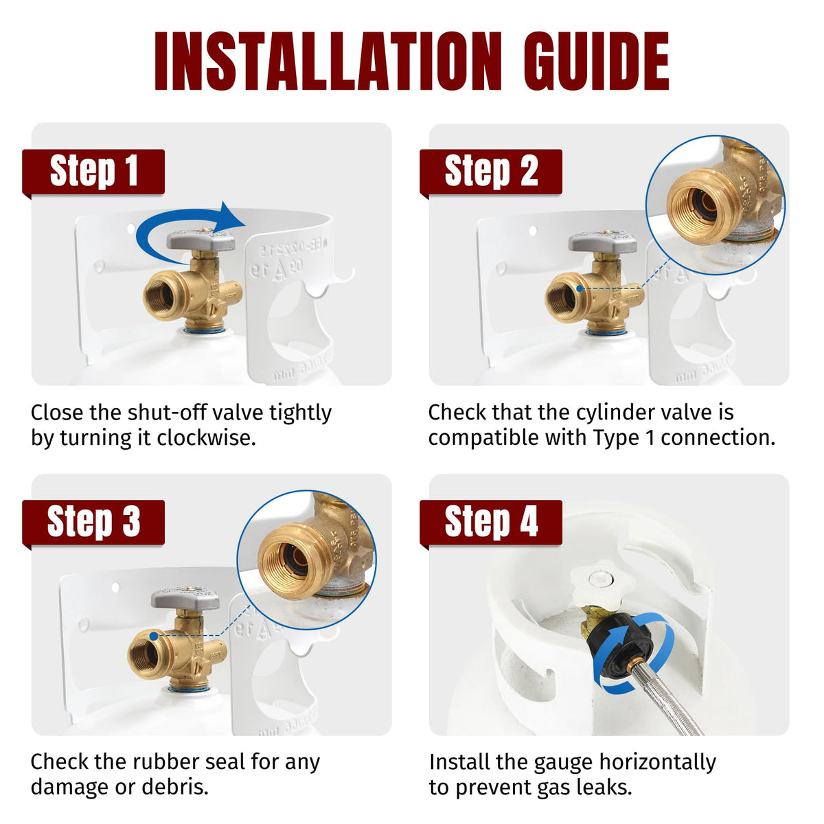 SHINESTAR 6 ft hose length keeps tanks safely away from heat.