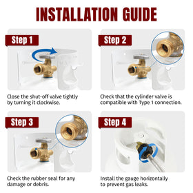 SHINESTAR 6 ft hose length keeps tanks safely away from heat.