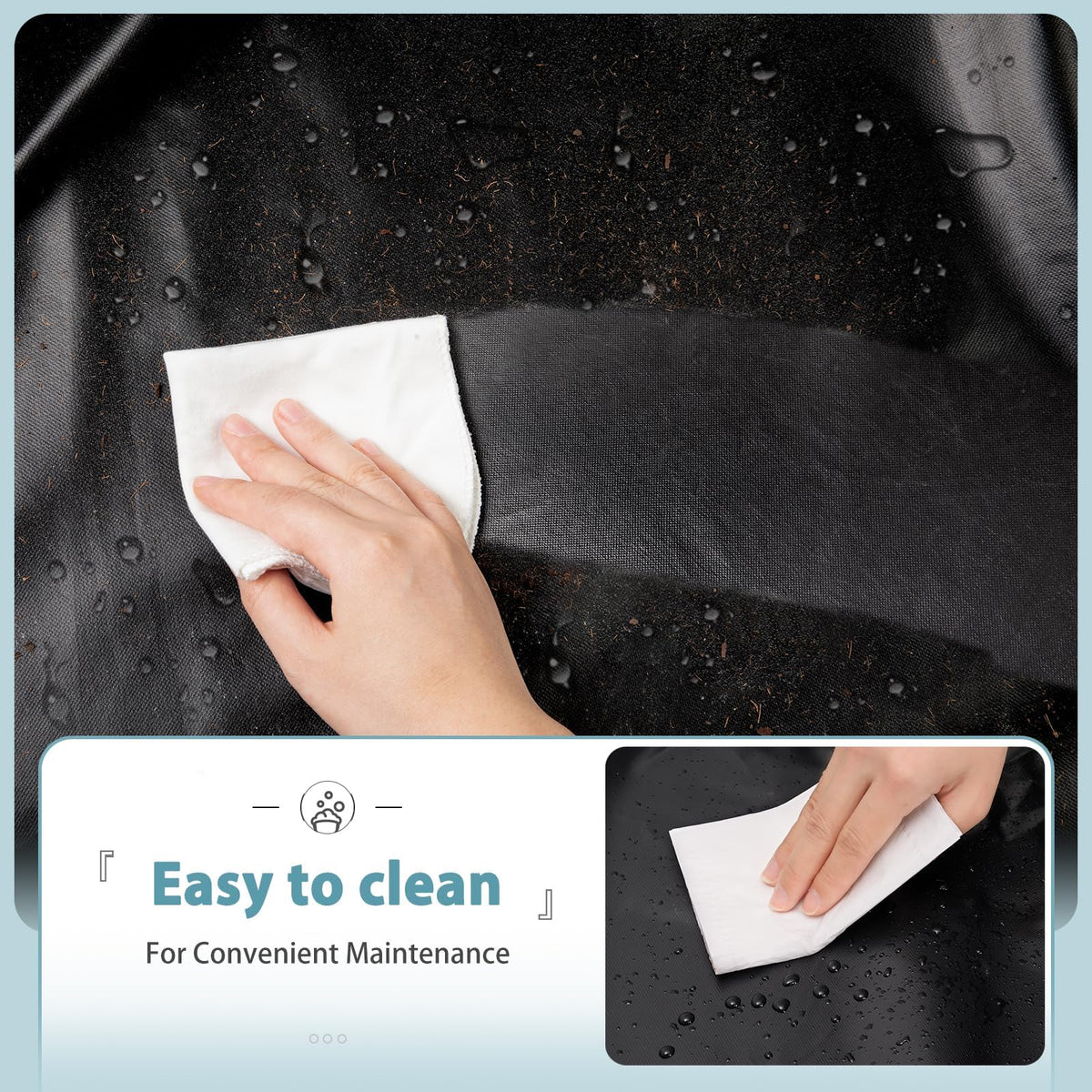Bottom drawstring seals SHINESTAR cover against windy conditions.