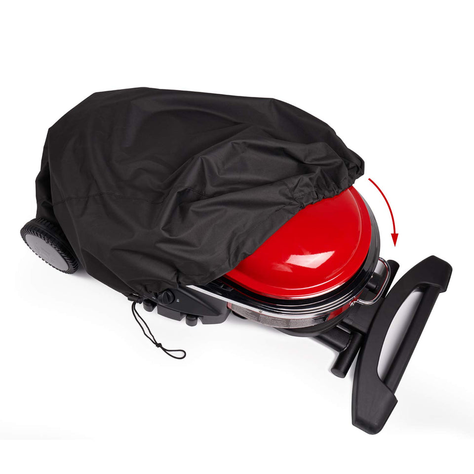 SHINESTAR grill cover over Coleman Roadtrip 285 shows a precise fit and weather protection