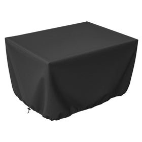 ShineStar rectangular fire pit cover on Outland 401/403 with rain protection.