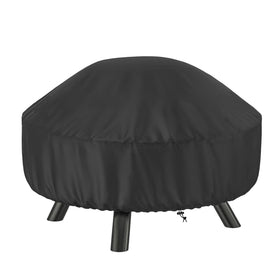 SHINESTAR round 32-inch fire pit cover protects against rain and wind