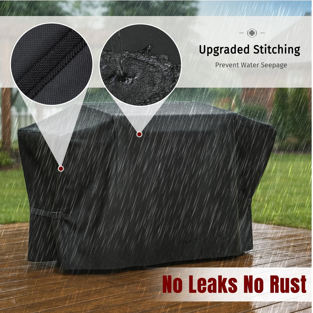 SHINESTAR heavy-duty fabric resists wear for frequent weekend grilling