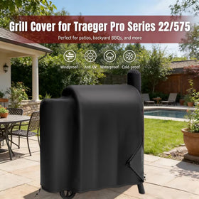 Fits SHINESTAR cover for Traeger Pro 22 and Z Grill 550B with snug coverage