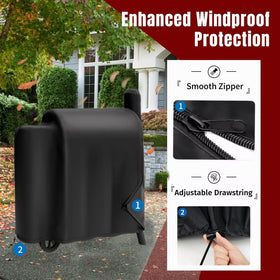 Side zipper on SHINESTAR grill cover enables easy on/off and quick cleaning