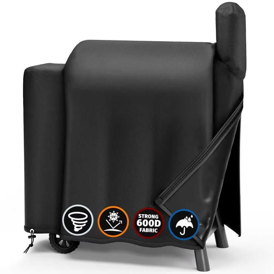 SHINESTAR grill cover for Traeger Pro 22 shows sturdy stitching for lasting durability