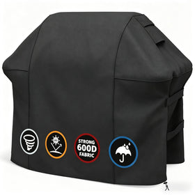 SHINESTAR grill cover for Weber Spirit 52-inch protects against rain and sun.