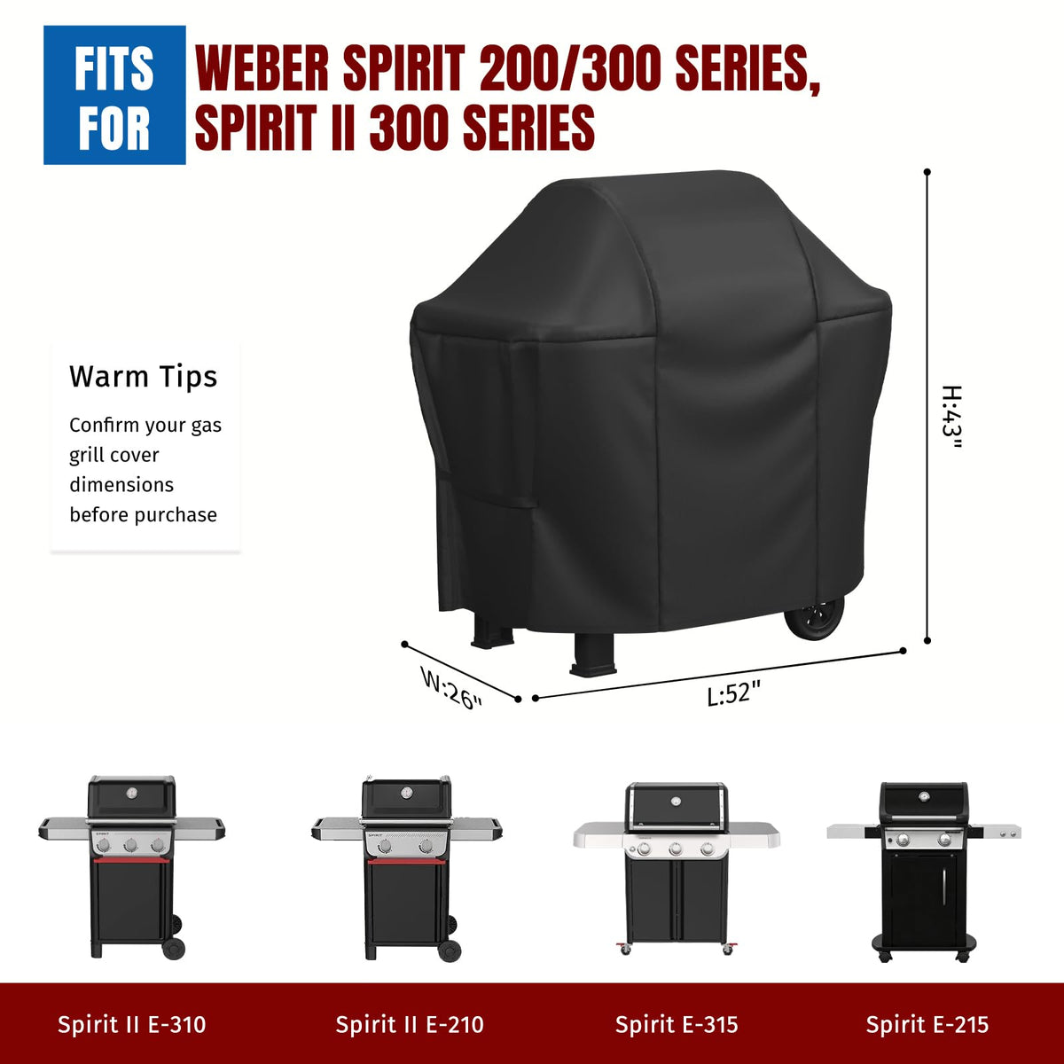 SHINESTAR PU coating provides UV protection for Weber Spirit's finish.