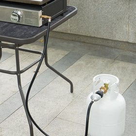 SHINESTAR 90-degree elbow directs the hose away from the cooking area.