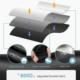 Durable ShineStar cover showing 600D fabric and waterproof material.