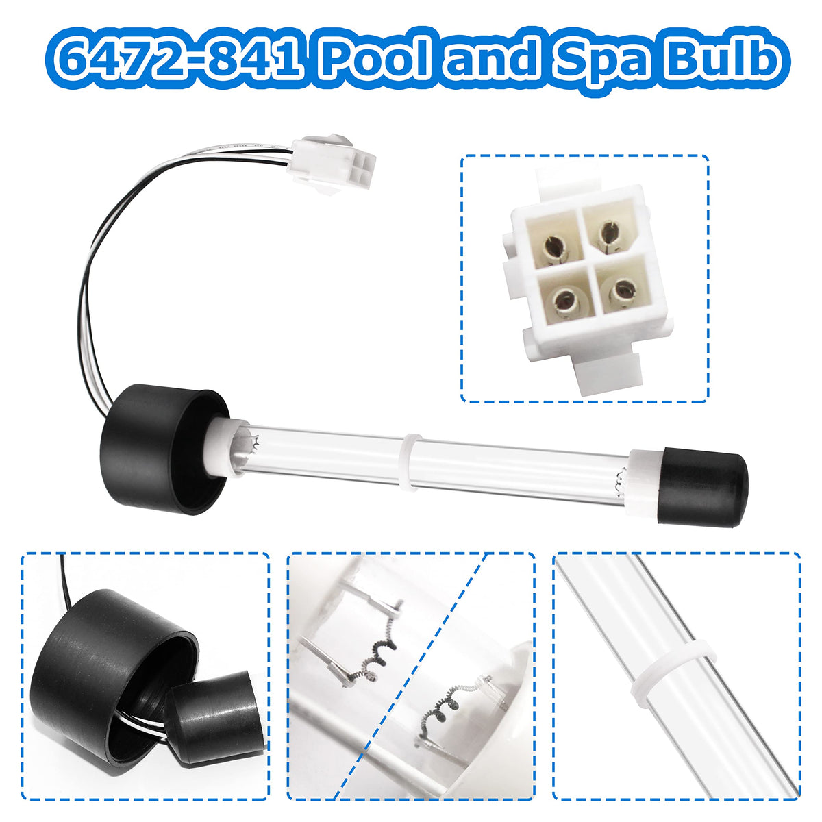 ShineUs 6472-841 quartz-tube close-up shows durable design for easy installation