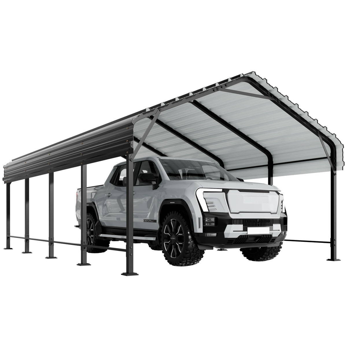 Shintenchi grey finish backyard setup adds modern outdoor appeal.