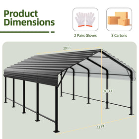 Shintenchi carport frame assembly view demonstrates straightforward setup and sturdy framing.