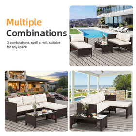 Shintenchi 3-piece patio set arranged in a cozy garden or poolside.