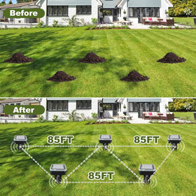 ShinyArt easy install mole repellent stakes in soil