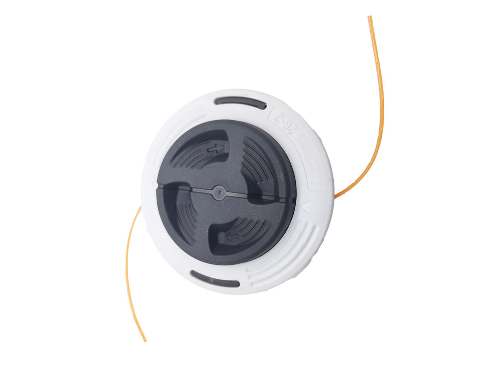 Shiosheng C26-2 trimmer head front view for quick line feed