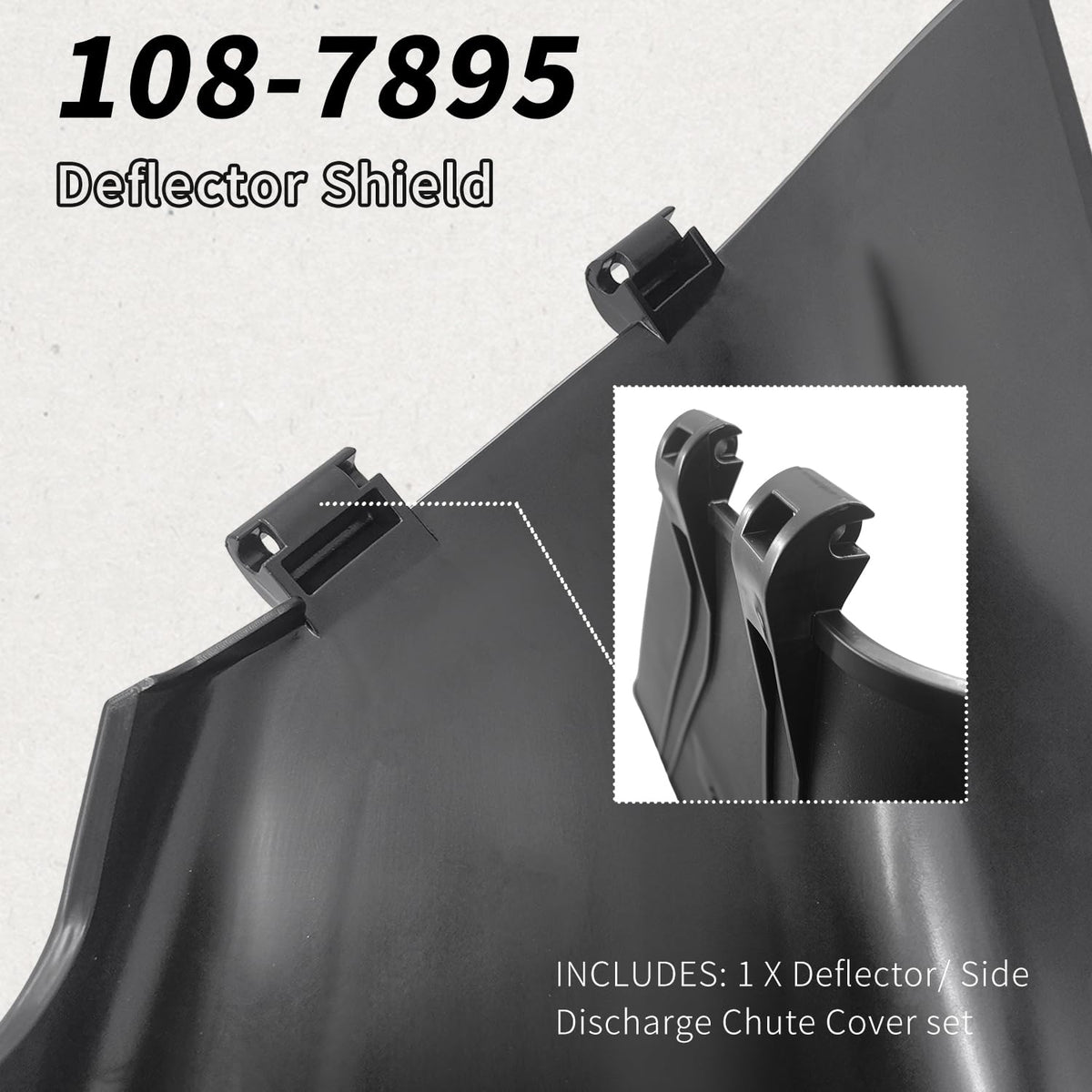 Shiosheng 108-7895 side discharge path redirects clippings away from the deck