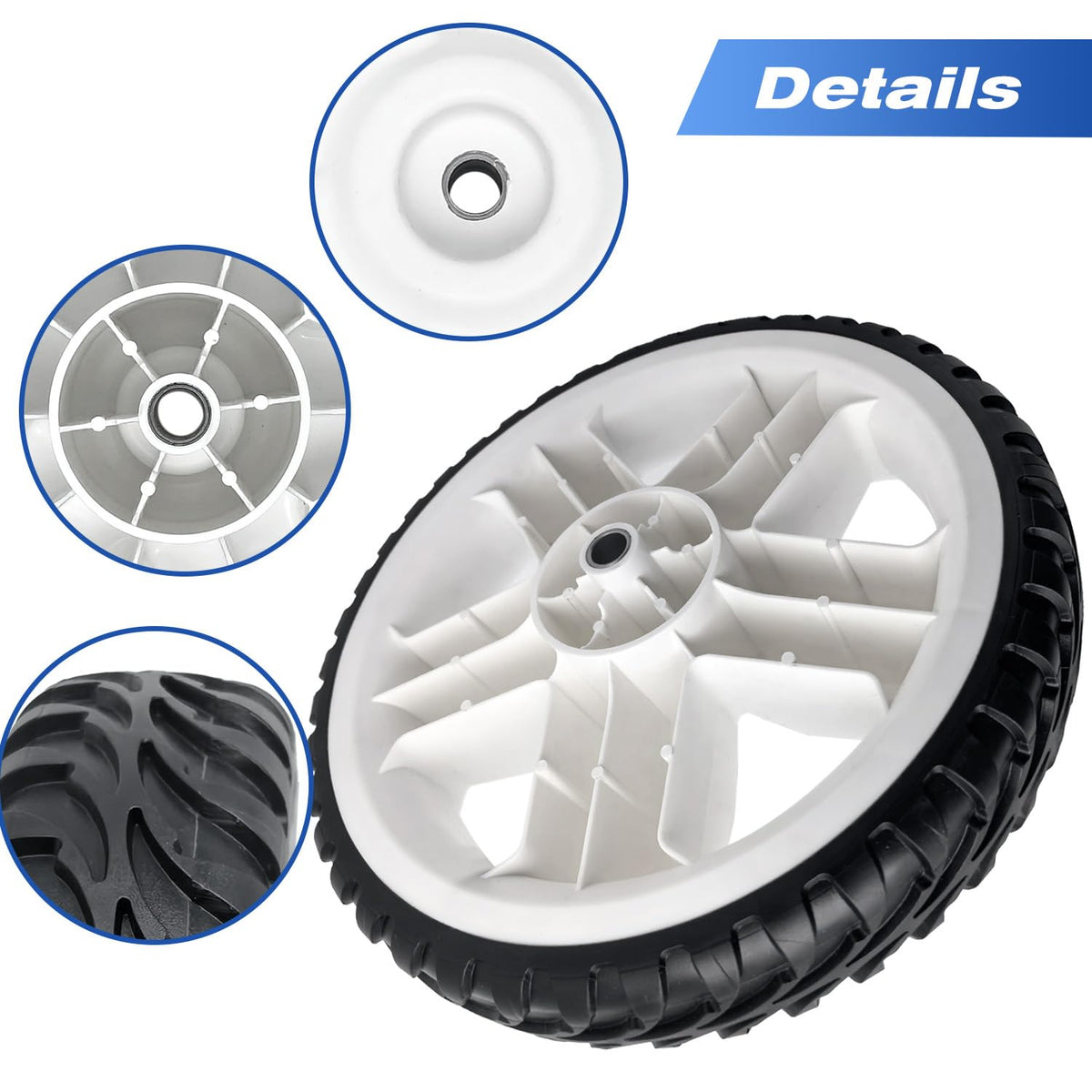 Shiosheng drive wheels 2-1/8-inch width improve stability during mowing