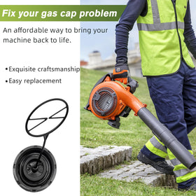 Shiosheng fuel cap assembly for Husqvarna 128CD helps prevent spills during maintenance.