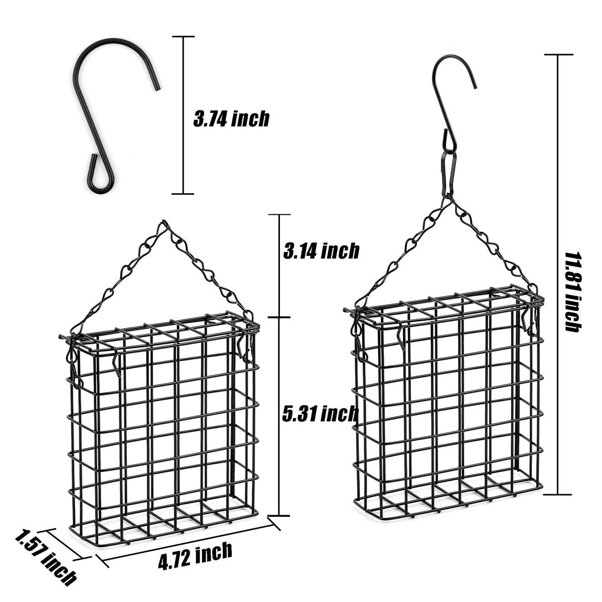 Shitailu steel bird feeder with anti-rust coating for outdoor use.