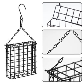 Shitailu suet cake feeder holds one standard cake for simple feeding.