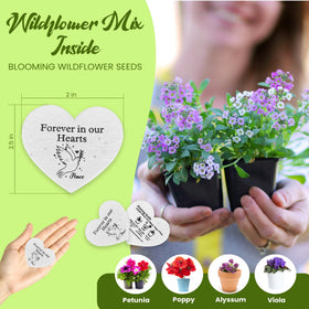 ShiviAaryan Designs memorial card pack with 50 plantable sympathy cards for ceremonies.