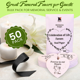 ShiviAaryan Designs wildflower seed paper card ideal for eco-friendly sympathy gifts that bloom.