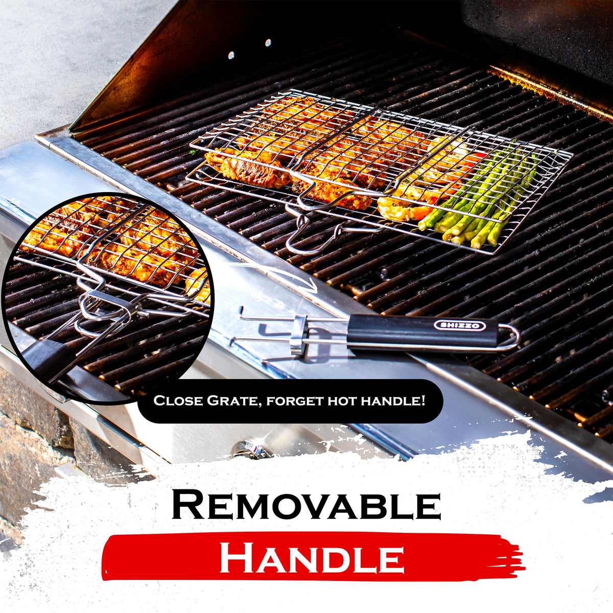 SHIZZO portable BBQ case keeps tools organized for camping.