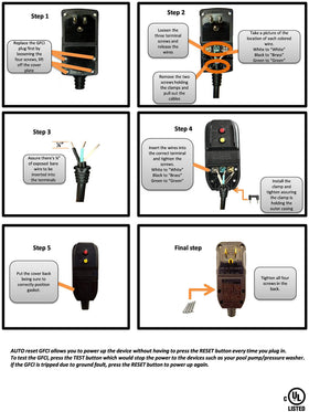 ShockGuard GFCI replacement plug UL-certified for trusted safety standards.