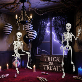 SHOCOSTO skeleton with articulated joints enables dynamic haunting poses.
