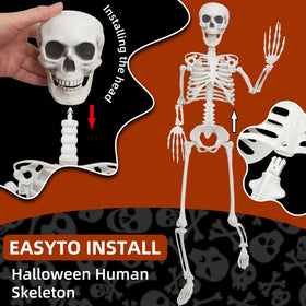 SHOCOSTO front-yard decor skeleton enhances spooky curb appeal.