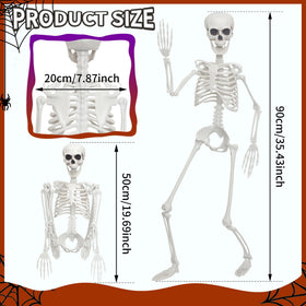 SHOCOSTO life-size skeleton tool-free assembly for quick decorating.