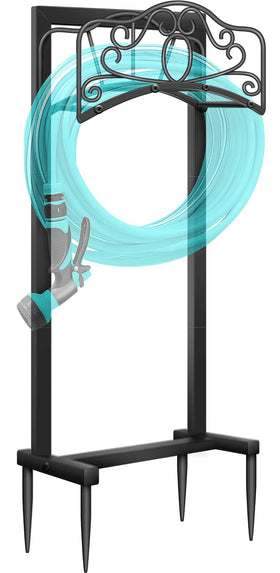 Shomextol butterfly-style garden hose holder with sturdy base for stable storage