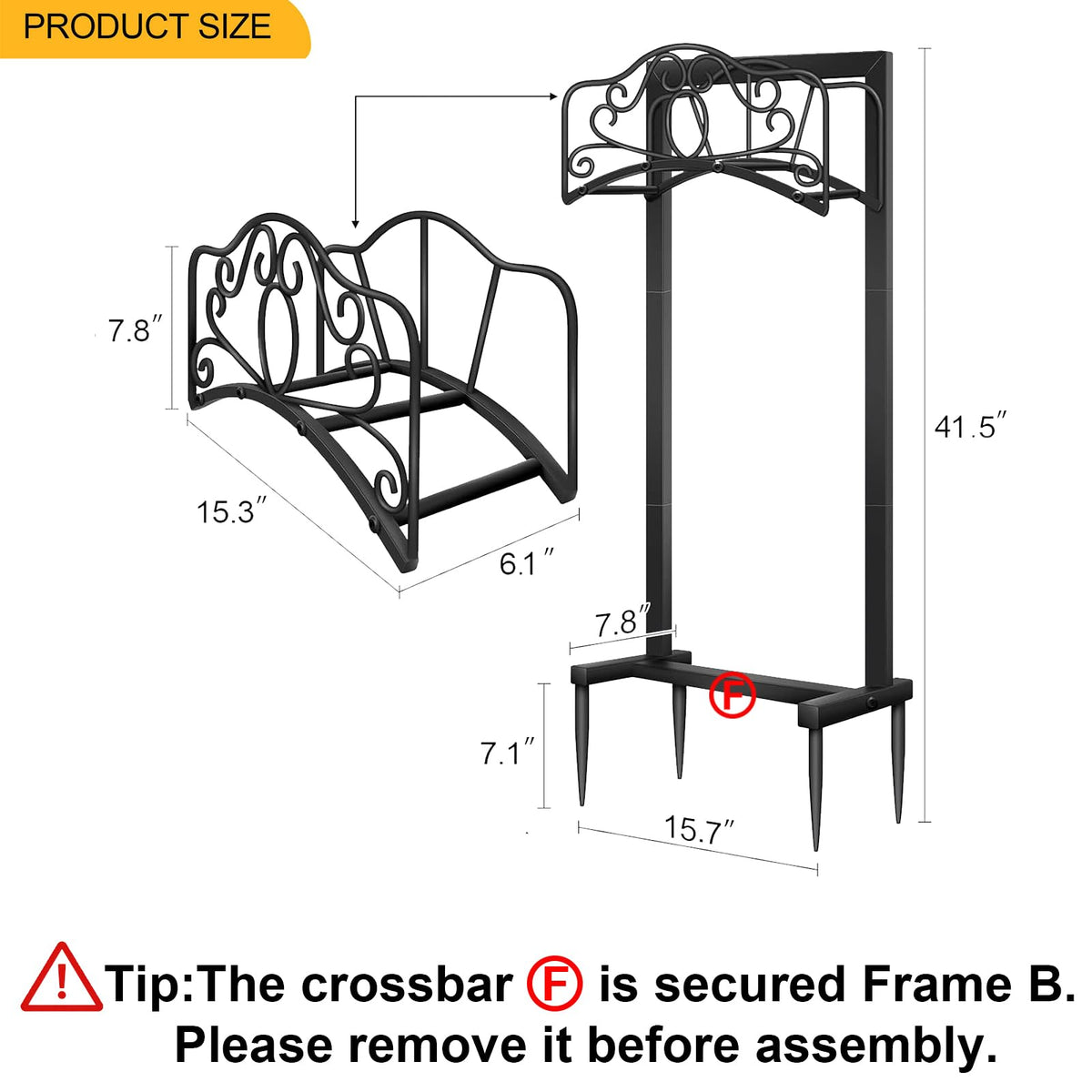 Shomextol freestanding hose holder demonstrates easy, tool-free placement