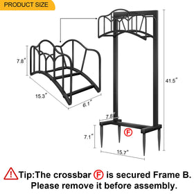 Shomextol freestanding hose hanger design blends with yards.
